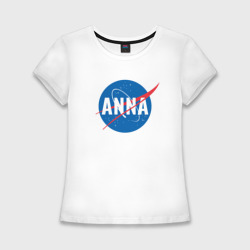 Женская футболка хлопок Slim Анна в стиле NASA