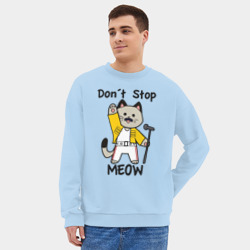 Мужской свитшот oversize без начеса хлопок Freddy MEOWcury - фото 2