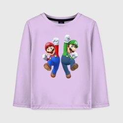 Детский лонгслив хлопок Марио и Луиджи