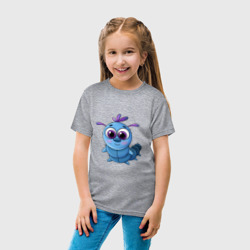 Детская футболка хлопок Милая голубая гусеница - фото 2