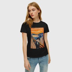 Женская футболка хлопок Крик бездомный Бог - фото 2
