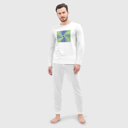 Мужская пижама с лонгсливом хлопок Psychedelics, цвет белый - фото 3