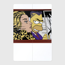 Гомер Симпсон везёт pop art девушку – Магнитный плакат 2Х3 с принтом купить