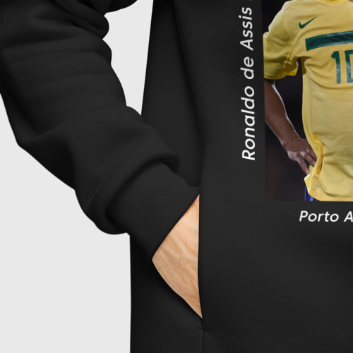 Мужское худи Oversize хлопок Роналдиньо сборная Бразилии, цвет черный - фото 8