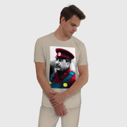 Мужская пижама хлопок Иосиф Виссарионович Марио - Сталин meme - фото 2