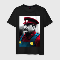 Мужская футболка хлопок Иосиф Виссарионович Марио - Сталин meme