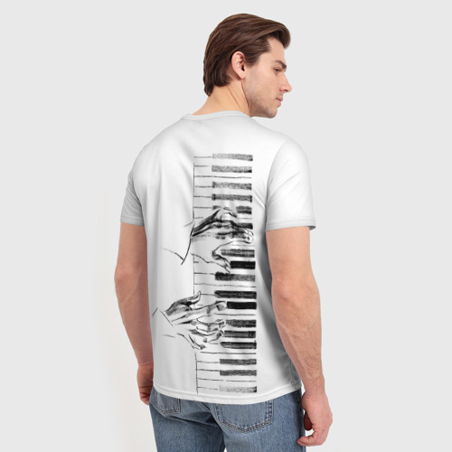 Мужская футболка 3D Фортепианный концерт, цвет 3D печать - фото 4