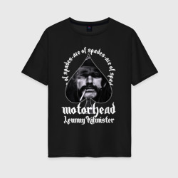 Женская футболка хлопок Oversize Lemmy Motorhead