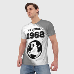 Мужская футболка 3D На Земле с 1968: краска на светлом - фото 2