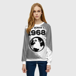 Женский свитшот 3D На Земле с 1968: краска на светлом - фото 2