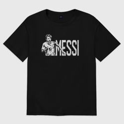 Женская футболка хлопок Oversize Football Messi
