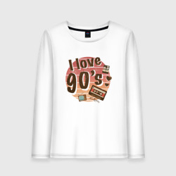 Женский лонгслив хлопок I love 90-s