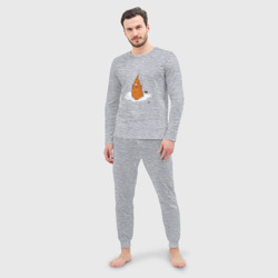 Мужская пижама с лонгсливом хлопок Морковик - фото 2