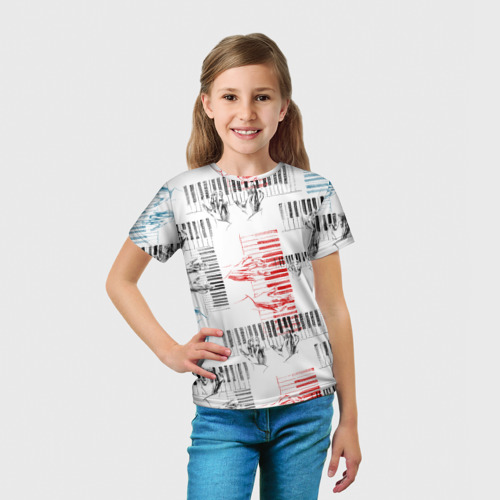 Детская футболка 3D с принтом Играем джаз, вид сбоку #3