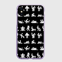 Чехол для iPhone XS Max матовый Камасутра - позы любви