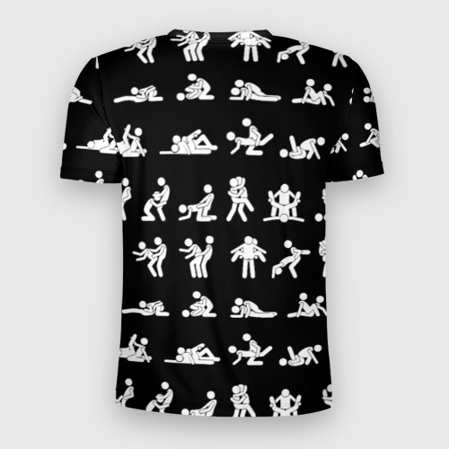 Мужская футболка 3D Slim Камасутра - позы любви, цвет 3D печать - фото 2
