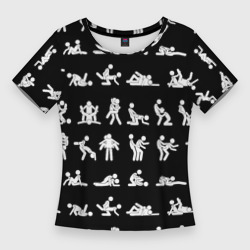 Женская футболка 3D Slim Камасутра - позы любви
