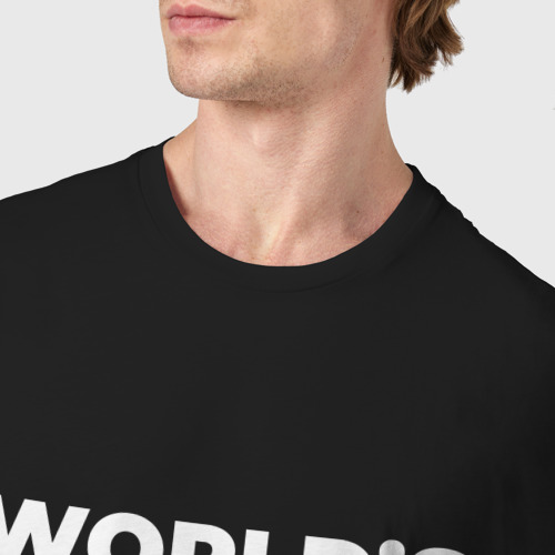 Мужская футболка хлопок с принтом World's okayest bartender, фото #4