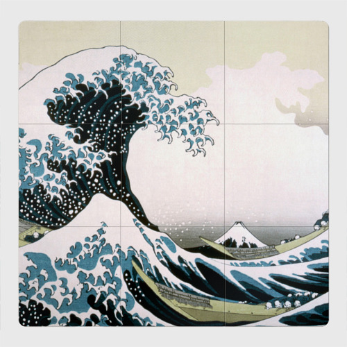 Магнитный плакат 3Х3 Гигантская волна в Японии