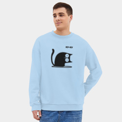 Мужской свитшот oversize без начеса хлопок Куку Cat - фото 2