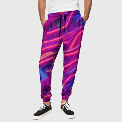 neon waves – Мужские брюки 3D с принтом купить