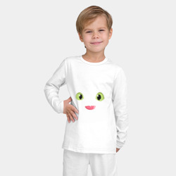 Детская пижама с лонгсливом хлопок Язычок и глазки - фото 2