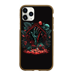 Чехол для iPhone 11 Pro Max матовый Рука зомби из могилы