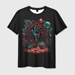 Мужская футболка 3D Рука зомби из могилы
