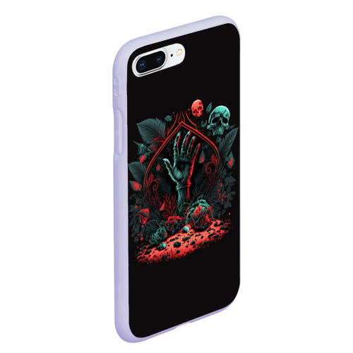 Чехол для iPhone 7Plus/8 Plus матовый с принтом Рука зомби из могилы, вид сбоку #3