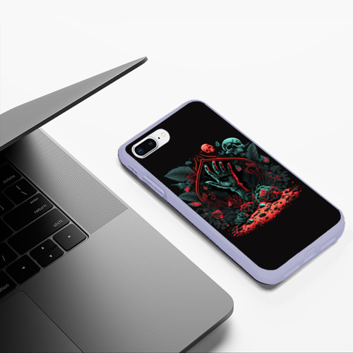 Чехол для iPhone 7Plus/8 Plus матовый с принтом Рука зомби из могилы, фото #5