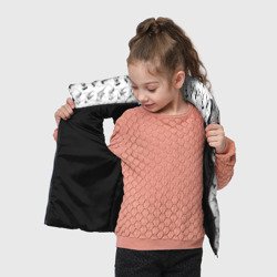 Жилет с принтом Руки дирижера для ребенка, вид на модели спереди №3. Цвет основы: черный