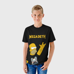 Детская футболка 3D Megadeth Гомер Симпсон рокер - фото 2