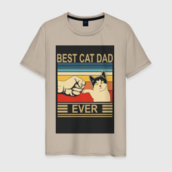 Мужская футболка хлопок Лучший кошачий папа на свете