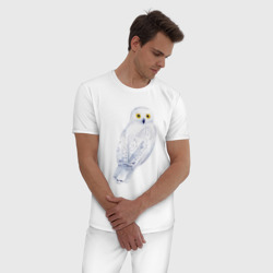 Мужская пижама хлопок Белая полярная сова - фото 2