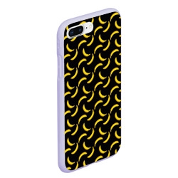 Чехол для iPhone 7Plus/8 Plus матовый Бананы паттерн на чёрном фоне - фото 2