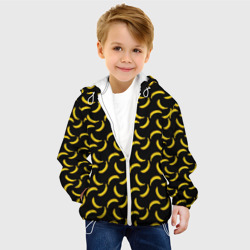 Детская куртка 3D Бананы паттерн на чёрном фоне - фото 2