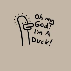 Мужской свитшот хлопок Oh my god, i'm duck - joke - фото 3