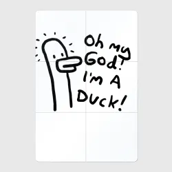 Магнитный плакат 2Х3 Oh my god, i'm duck - joke