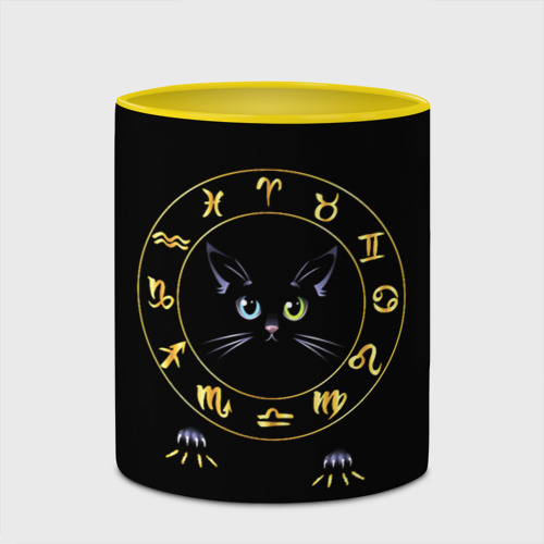 Кружка с полной запечаткой с принтом Черного кота год, знаки зодиака, фото #4
