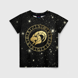 Детская футболка 3D Знак козерога на звездном небе