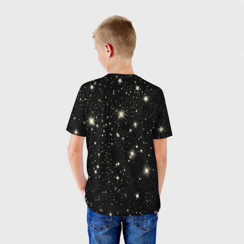 Детская футболка 3D Знак козерога на звездном небе, цвет 3D печать - фото 4