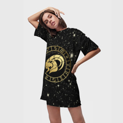Платье-футболка 3D Знак козерога на звездном небе - фото 2