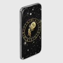Чехол для iPhone 16 силиконовый с защитой камеры Знак Водолея на звездном небе - фото 2