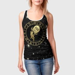 Женская майка 3D Знак Водолея на звездном небе - фото 2