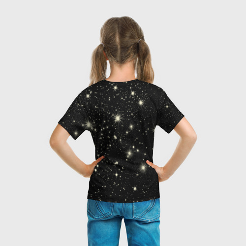 Детская футболка 3D Знак Водолея на звездном небе, цвет 3D печать - фото 6