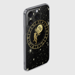 Чехол для iPhone 15 Pro Max силиконовый с защитой камеры Знак Водолея на звездном небе - фото 2