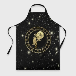 Фартук 3D Знак Водолея на звездном небе