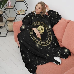 Плед с рукавами Знак Водолея на звездном небе - фото 2