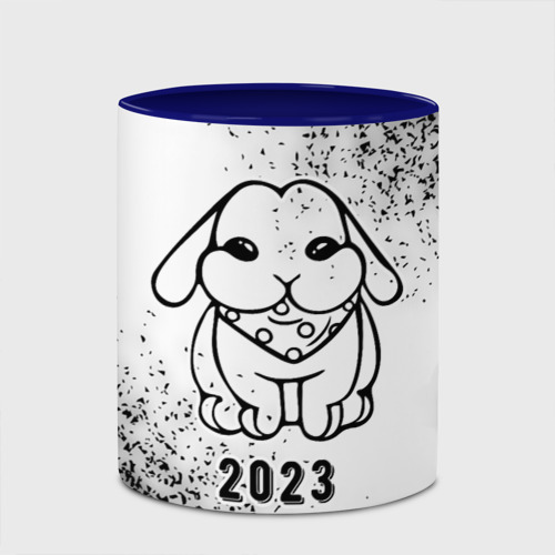 Кружка с полной запечаткой с принтом 2023 Кролик с банданой на светлом, фото #4
