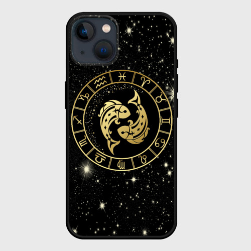 Чехол для iPhone 14 Знак Рыбы на звездном небе